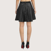Graceful Flow Leather Skirt